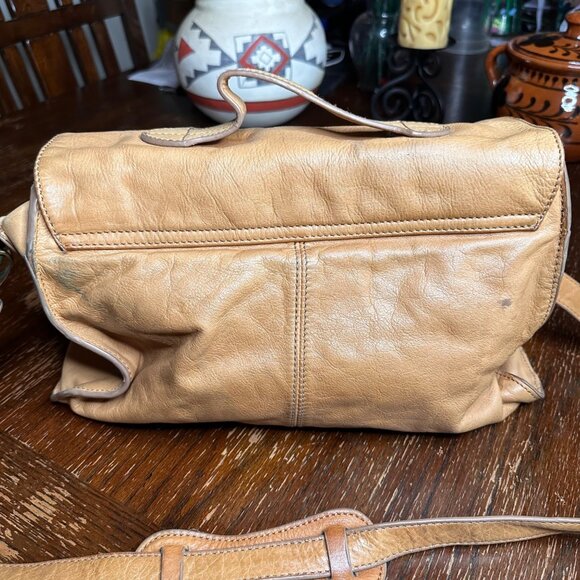 Paul & Joe Sister Tan Leather Y2K Hobo Bag With Adjustable Strap & Multiple Comp - Picture 2 of 16